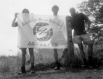 The team raise AAR's flag atop Mt Tanazawa