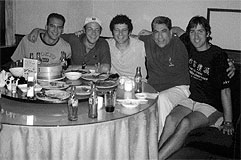 Ryan, Tom, Ben, Rick and Paul dine