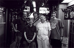 Tom, Ben and Paul with Thom and his father, Terry